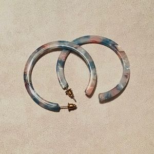 Cotton Candy Hoop Earrings 💕